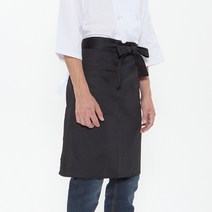 허리형미듐단색앞치마 블랙/A-301, 블랙