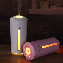 도매창고 컬러컵 무드등 겸용 USB 미니가습기, 블랙