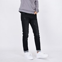 [데님공방] 겨울 기모 남자블랙진 스판 히든밴딩 데님팬츠 S-2XL
