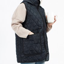 웰컴가운 누빔 후드 조끼 앞치마 RM02, RM02 네이비L
