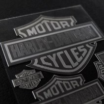 할리데이비슨-3 금속튜닝 바이크 스티커 harley davidson-3 오토바이스티커 엠블럼 레터링, A사이즈 실버, 1개