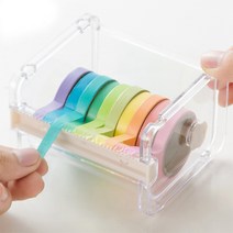 에버라인 마스킹테이프 커터 디스펜서 보관함, 핑크베이지, 1개
