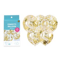 와우파티코리아 컨페티풍선 (5개입), 골드 스타