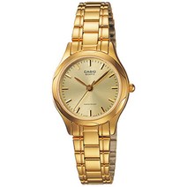 카시오 LTP-1275G-9A 전자 손목시계 여성 금장 메탈 패션 정장