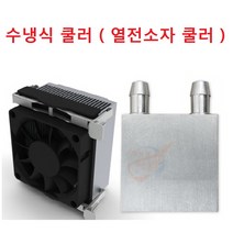 워터블럭 수냉식 쿨러 40 x 40mm 열전소자 히트싱크, 수냉식 쿨러 (열전소자 쿨러)