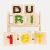 인트리협동조합 DIY 목공체험 목공수업 만들기재료 - 스트링아트세트(알파벳), D