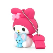 헬로키티 친구들 3D 피규어 USB 메모리 마이멜로디 코랄핑크 USB메모리, 64GB