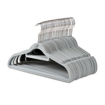 엠에프매직하우스 고리회전형 MF벨벳 논슬립 대형 옷걸이, 그레이, 100개입