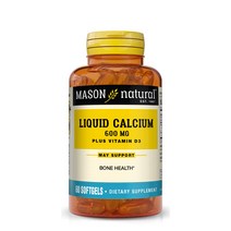 매이슨네츄럴스 리퀴드 칼슘 1200mg D3 400IU 포함 소프트젤 글루텐 프리, 60개입, 1개