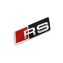 아우디 SLINE 핸들 튜닝 스티커 엠블럼 RS로고, RS(실버)