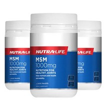 [뉴트라라이프] 천연 식이유황 MSM (관절건강) 1000mg 120캡슐 3병, 1개