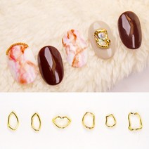 수니네일 셀프 네일 재료 원석프레임 파츠, 1개, 파츠_원석프레임_각1알씩_6p