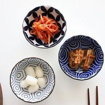 일본그릇 블루 젠 미니 종지, 회오리, 1개