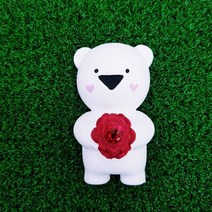 수제몰드 카네이션 든 곰돌이 (2D)