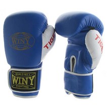 위니 타이거 가죽 복싱글러브 블루, 16온스
