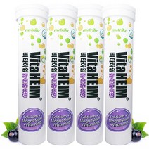 비타하임 (칼슘+마그네슘+비타민D) 건강기능식품 6000mg X 15정, 90g, 4EA한진택배