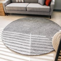 인룸 프리제 샤기 원형러그