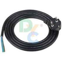 DYP-G16B 검정 [동양] 측면 접지 코드 250V 16A (1.5mmX 3C 검정) 전원케이블, 1개, 3m