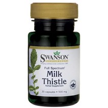 Swanson 풀 스펙트럼 밀크 시슬 500mg 캡슐, 30개입, 1개