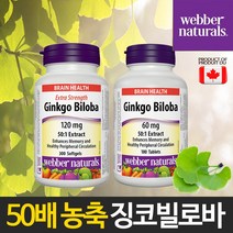 webber naturals 캐나다 50배 농축 징코빌로바 생산 직발송, 300정