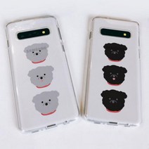 갤럭시S10/S10+/S10E 멈뭄미 소프트젤리케이스-아칸, 기종선택:갤럭시S10 / 디자인선택:실버푸들