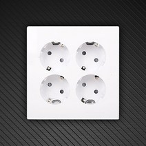 현대일렉트릭 현대_매입4구콘센트_보조대포함, 1