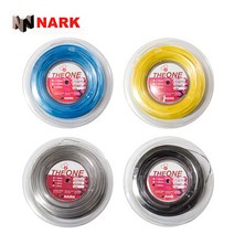 나크 더원 테니스 스트링 육각폴리 200M 릴 강력한스핀, 블랙