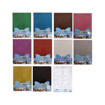 경원상사 반짝이(글리터)펠트지 단색10매(비접착)12color, 09. 연두(10매/비접착)