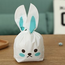 땡쓰몰 토끼봉투 캐릭터포장비닐 보자기포장, 2.토끼봉투L(17*29)/14.시크토끼블루, 50매