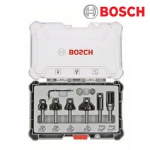보쉬 트리머 엣지 루터 날 비트 세트 샹크 직경 6mm, 보쉬_루터비트_세트_트리밍&엣징, 없음