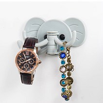 원큐 코끼리 캐릭터 후크 고리, 핑크, 1개