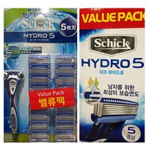 쉬크 하이드로5 기획세트 밸류팩(면도기1+면도날17입), 면도날 17입+면도기 1개, 1세트