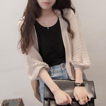 HQINT 봄 여름 비치웨어 박시한 에어컨 니트 가디건1 AMihkom