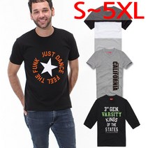 #캐주얼티셔츠# 빅사이즈 반팔티셔츠 S~5XL까지 남여공용 코디아이템 다양한 디자인