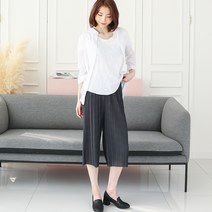 플리츠 7부바지