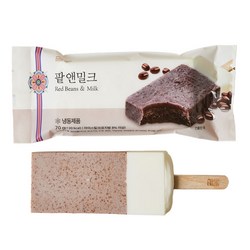 담꽃 팥 아이스크림 팥앤밀크 하드 바, 15개, 70g