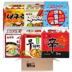 멀티라면 각 1봉씩 기획세트 9호 (신라면+너구리+짜파게티+배홍동비빔면+사리곰탕+무파마), 1세트