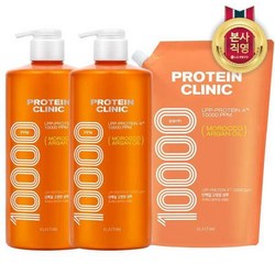 LG생활건강 엘라스틴 프로틴클리닉 10000 샴푸 1L 2개 + 리필 900ml 1개