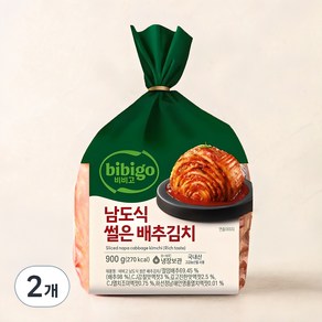 비비고 남도식 썰은 배추김치, 900g, 2개