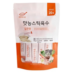 천연한스푼 석하 깊은맛 맛능 스틱 육수 20p, 140g, 1개