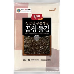 양반 구운생김 곱창돌김 5매 x 3봉, 45g, 1개