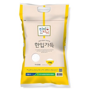 천안시농협 천지차이 백미, 상등급, 4kg, 1개