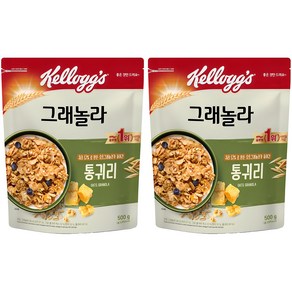 켈로그 통귀리 그래놀라 시리얼, 500g, 2개