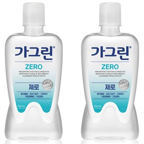 가그린 제로 구강청결제, 750ml, 2개