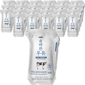 비락 올바른 우유, 180ml, 24개