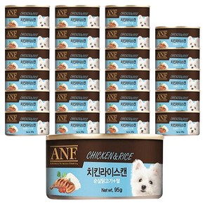 ANF 애견 간식캔, 치킨라이스맛, 95g, 24개