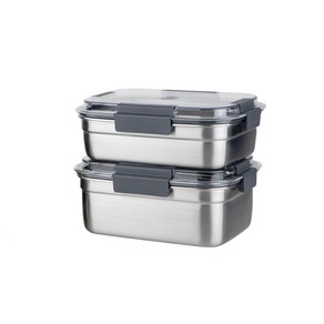 인콕 스텐모어 밀폐용기 세트 7호, 1세트, 용기 1500ml  + 2000ml