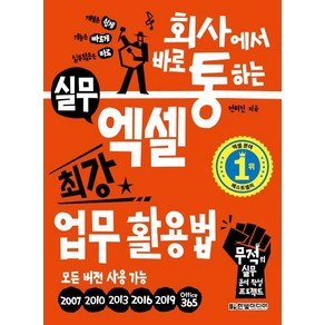 [한빛미디어]회사에서 바로 통하는 실무 엑셀 최강 업무 활용법 (무적의 실무 문서 작성 프로젝트모든 버전 사용 가능), 한빛미디어