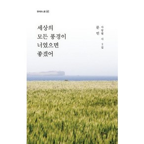 [청어]세상의 모든 풍경이 너였으면 좋겠어 - 청어시인선 407, 문빈, 청어