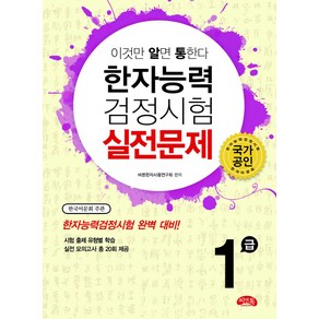 이것만 알면 통한다한자능력검정시험 실전문제 1급